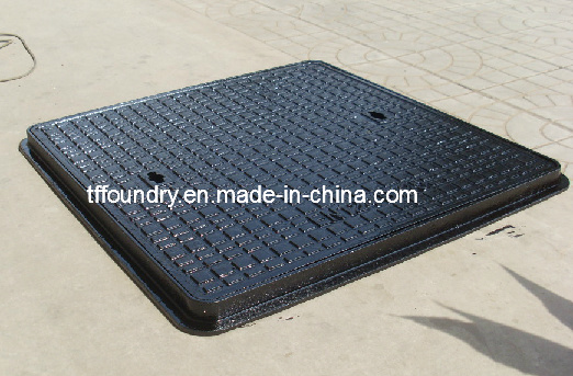 En124 B125 Square Type Iron Double Seal Manhole Covers