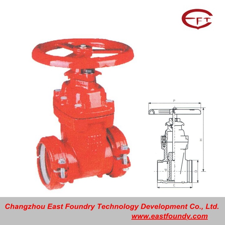 Clamp Resilient Seated Iron Casting Gate Valve