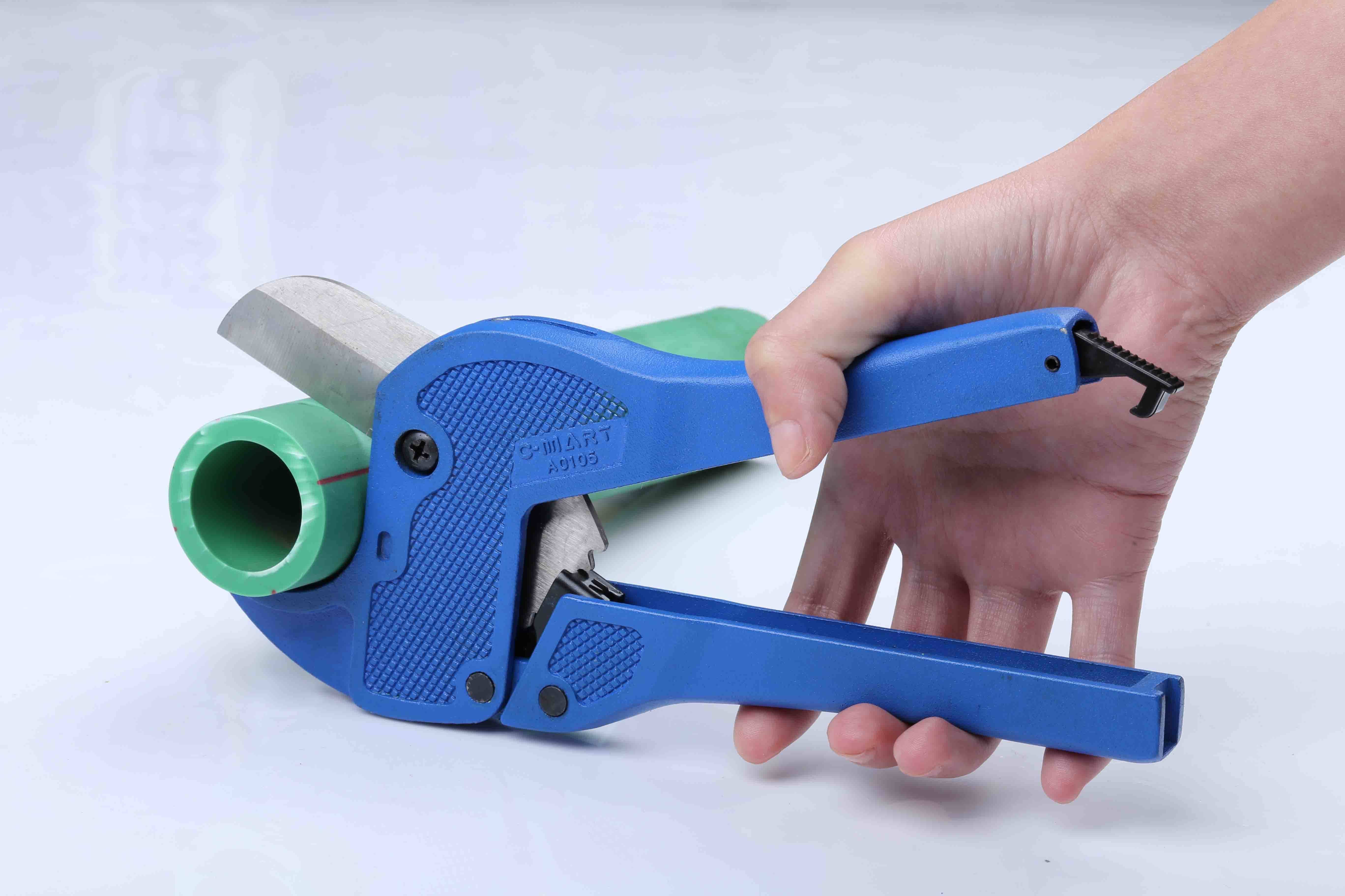 Rachet Type Hand PVC Plastic Pipe Cutter with Alloy Aluminium Close Handles
