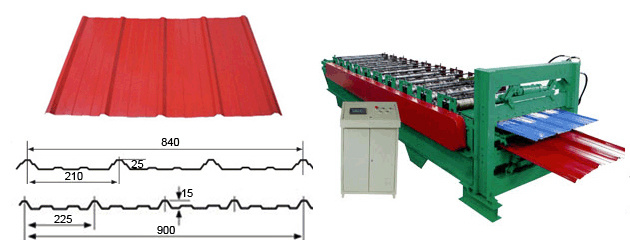Double Layered Trapezoidal Roll Forming Machine (YX840-900)