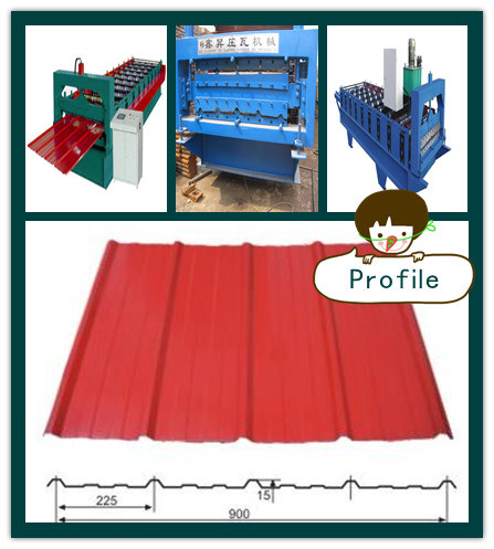 900 Colored Roof Tile Cold Roll Forming Machine