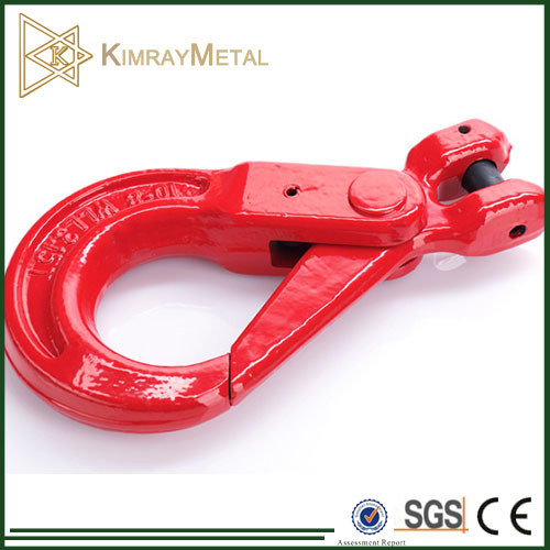 Red Coated Drop Forged G80 Clevis Self Locking Hook