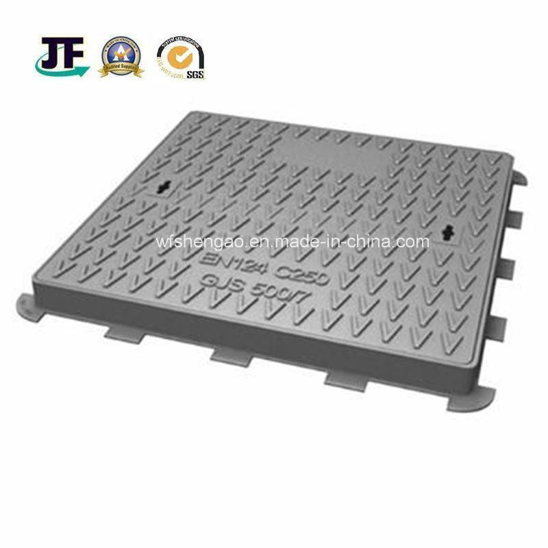 En124 C250 Sand Casting Manhole Cover with Hinge and Seal