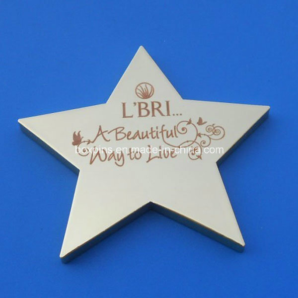 Free Mold Star Shape Metal Paper Weight with Engraving