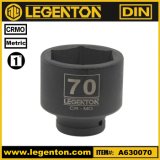 Cr-Mo 1 Inch Drive Standard 70mm Impact Socket Lifetime Warranty Legenton (A630070)