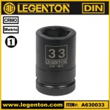 Cr-Mo 1 Inch Drive Standard 33mm Impact Socket Lifetime Warranty Legenton (A630033)