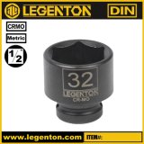 Cr-Mo 1/2 Inch Drive Standard 32mm Impact Socket Lifetime Warranty Legenton (A430032)