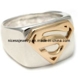 Fashion Jewelry Mold Superman Rose Gold Casting Ring (AR47)
