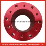 Red Anodized Aluminum Flange