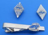 Metal Tie Clip and Badge Set Gifts