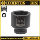 Cr-Mo 1 Inch Drive Standard 55mm Impact Socket Lifetime Warranty Legenton (A630055)