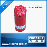 41mm R32 Button Bit on Drill Machine