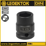 Cr-Mo 1/2 Inch Drive Standard 18mm Impact Socket Lifetime Warranty Legenton (A430018)