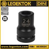 Cr-Mo 1 Inch Drive Standard 24mm Impact Socket Lifetime Warranty Legenton (A630024)