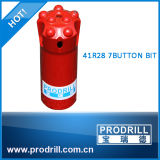 R28-41mm, 7buttons, Regular, Thread Button Bit