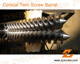 Twin Conical Screw Barrel Double Screw Barrel PVC PP PE Sheet Profile Granules