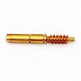 Precision Machining Parts, Worm, Made of Brass, Manufactured by CNC, RoHS Compliant