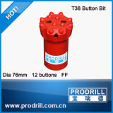 T38 76mm Thread Button Drill Bit
