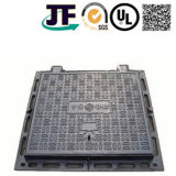 Ductile Iron Sand Casting Square Manhole Covers with Lock & Hinge