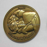 3D Bronze Coin in Antique Plating