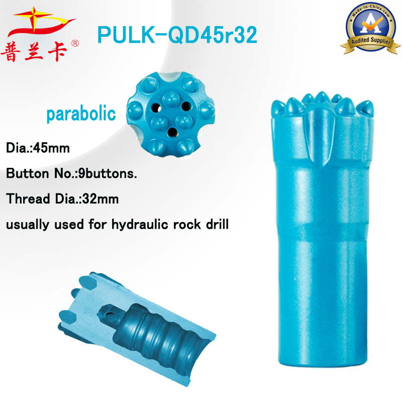 45r32 Thread Parabolic Button Bit for Hard Stone