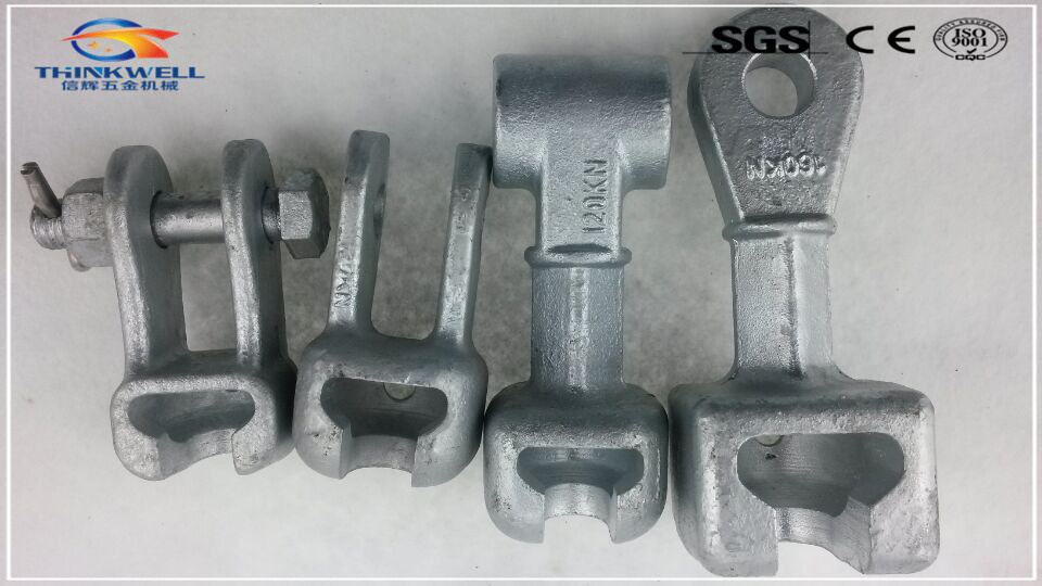 Forged Carbon Steel Galvanized Transmission Line Hardware Socket Clevis