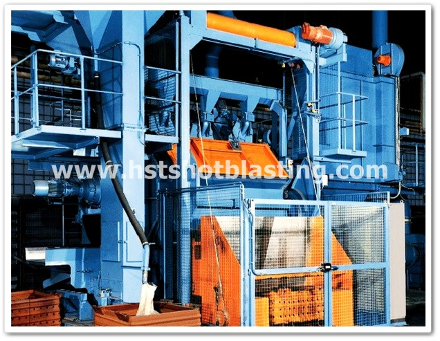 Rolling Rubber/Steel Belt Type Metal Deflashing Shot Blasting Cleaning Machinery