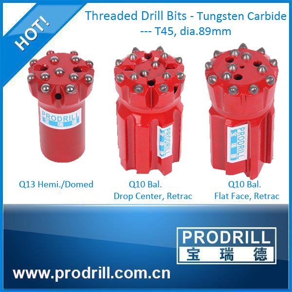 T45 102mm Thread Buttond Drill Bits