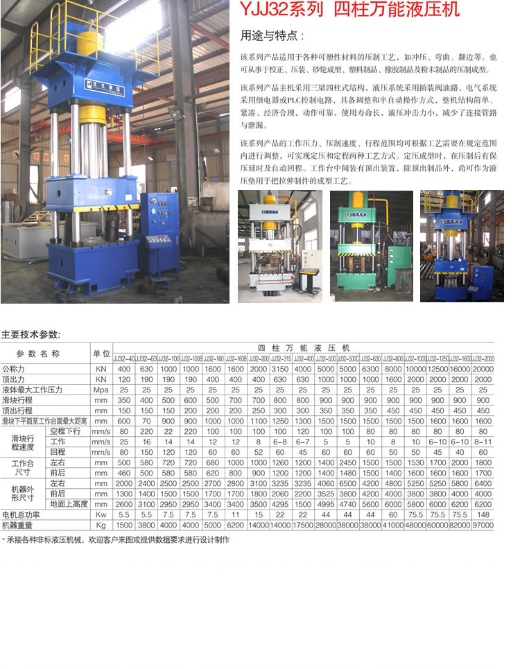 Four Column Universal Hydraulic Press