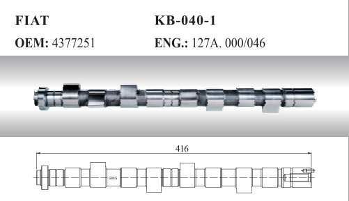 Camshaft 4377251 for FIAT
