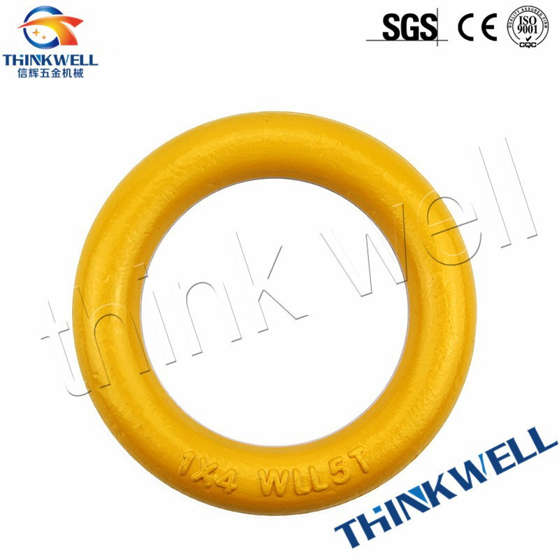 Forging Yellow Painted Alloy Steel Sling Round Weldless Ring
