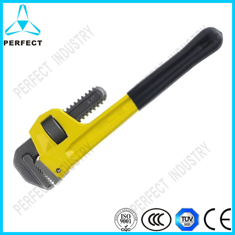 Germany Type Dipped PVC Handle Adjustable Pipe Wrench