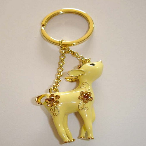 Aluminum Alloy Lexquisite Lovely Fawn Key Ring for Golden Hardware Birthday Gift