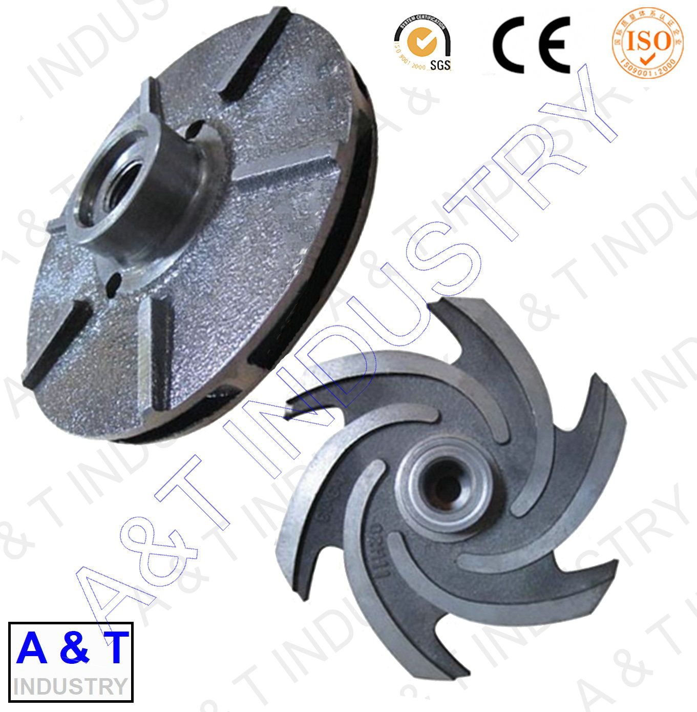 Customized Centrifugal Water Pump Casting Impeller Pump Impeler