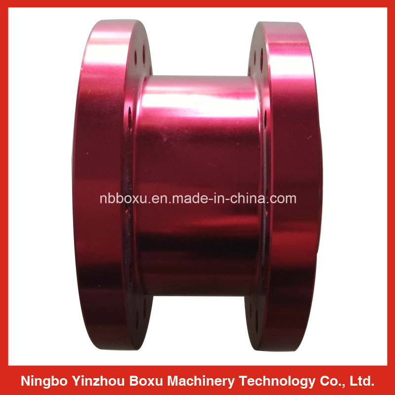 OEM Machined Red Anodized Aluminum Flange