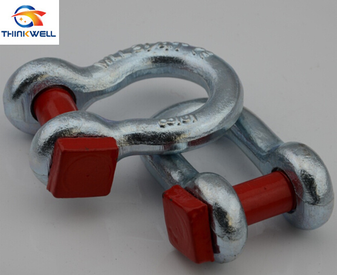 Us Type Forged Galvanized Square Head Pin Chain Shackle