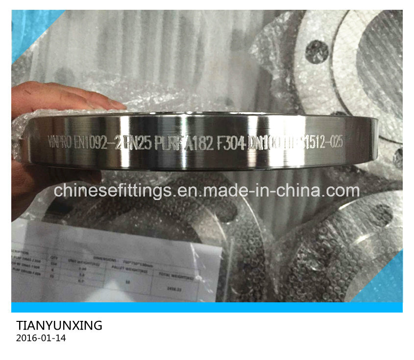 En1092-2 Dn100 Stainless Steel F304 Plate Steel Flange