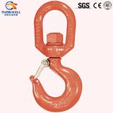 Drop Forged Red Painted Swivel Hook with Latch