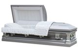 Dutchess Silver 18 Gauge Steel Brushed Metal Casket