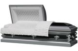 18 Ga Carbon Steel Silver Ebony Casket