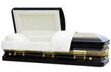 Noble Gold Mix Ebony Urn Corner Round Shell Casket