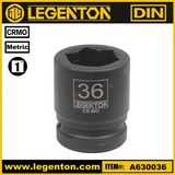 Cr-Mo 1 Inch Drive Standard 36mm Impact Socket Lifetime Warranty Legenton (A630036)