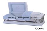 18ga Steel, Round Corner, USA White Casket (FC-CK041)