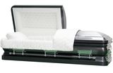 Sterling Gunmetal Urn Shell Round Corner Casket