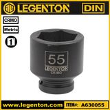 Cr-Mo 1 Inch Drive Standard 55mm Impact Socket Lifetime Warranty Legenton (A630055)