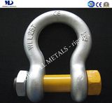 Hot Dipped Galv. U. S Type Drop Forged Bow Shackle