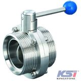 Sanitary Stainless Steel Threaded Butterfly Valve