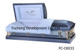 Best Selling MID-Night Blue Finish & Blue Crepe Interiors Casket & Coffin for Ameriacn Style (FC-CK033)