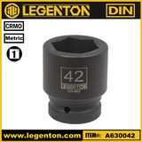 Cr-Mo 1 Inch Drive Standard 42mm Impact Socket Lifetime Warranty Legenton (A630042)